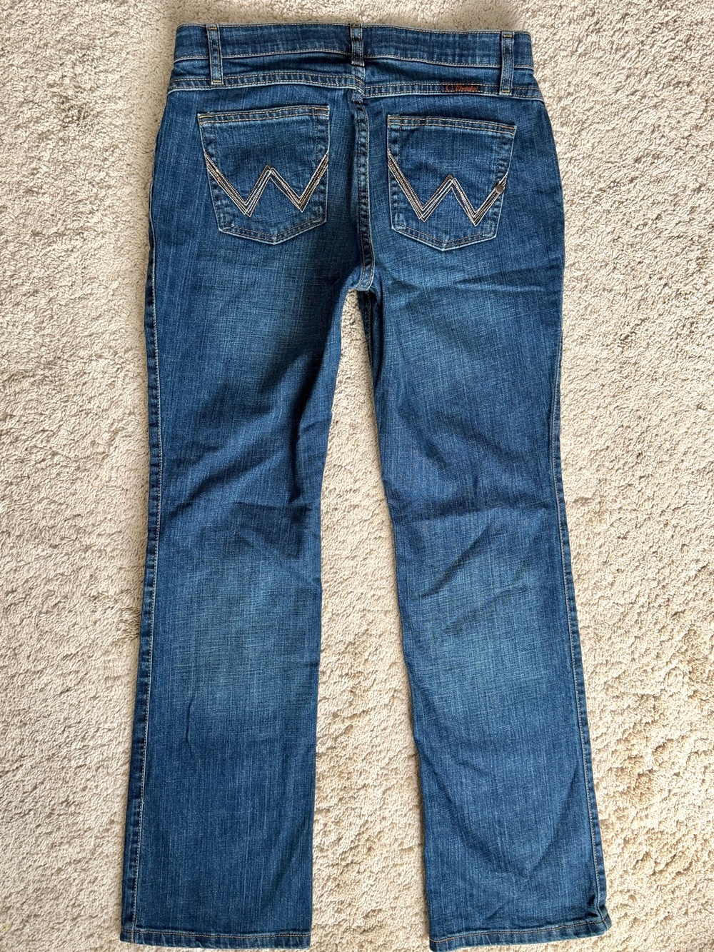 Women’s Wrangler Q Baby Riding Bootcut Jeans Size 7 8 x 32 W pocket western - Picture 6 of 8